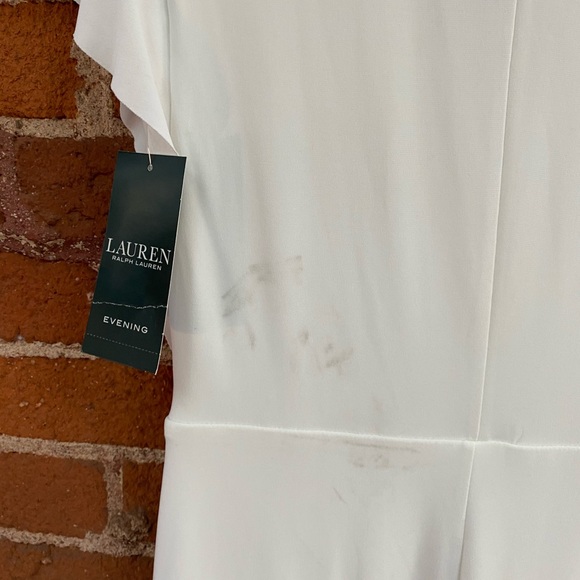 White Flutter-Sleeve Surplice Maxi Dress - Picture 5 of 7